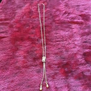 Gold zipper necklace approximately 22 in
